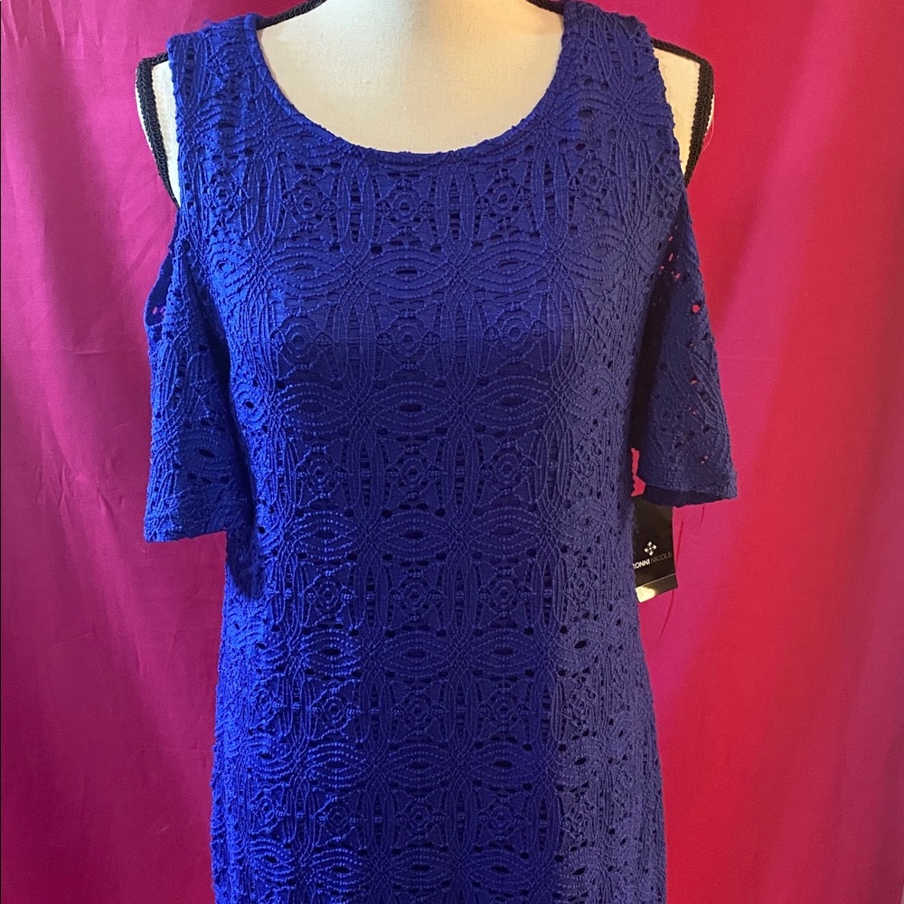 👗NWT Dress Ronnie Nicole cold shoulder Size 10